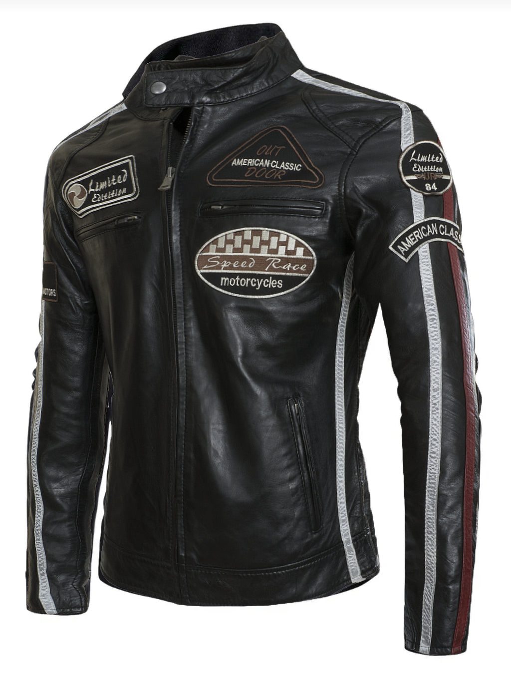 GIACCA DA MOTO CLASSICA AMERICANA IN PELLE