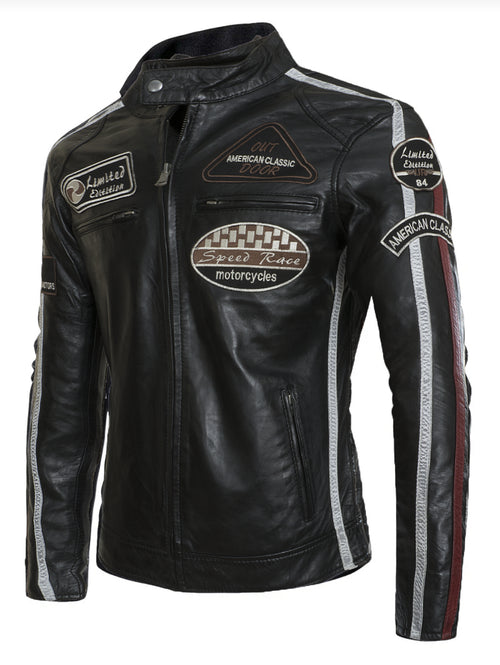 AMERICAN CLASSIC RACING LEATHER JACKET