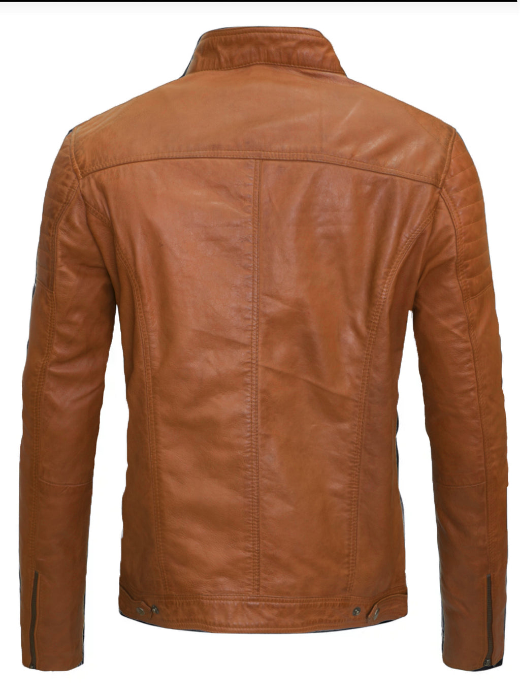 Giacca in pelle Milano Classic – Cognac