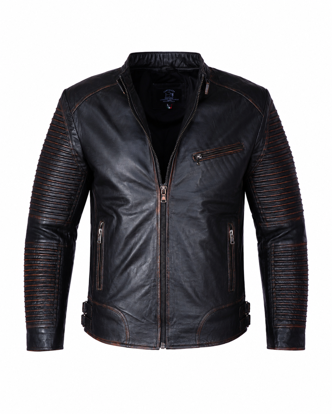 Giacca Aviator Heritage in Pelle – Verde Oliva