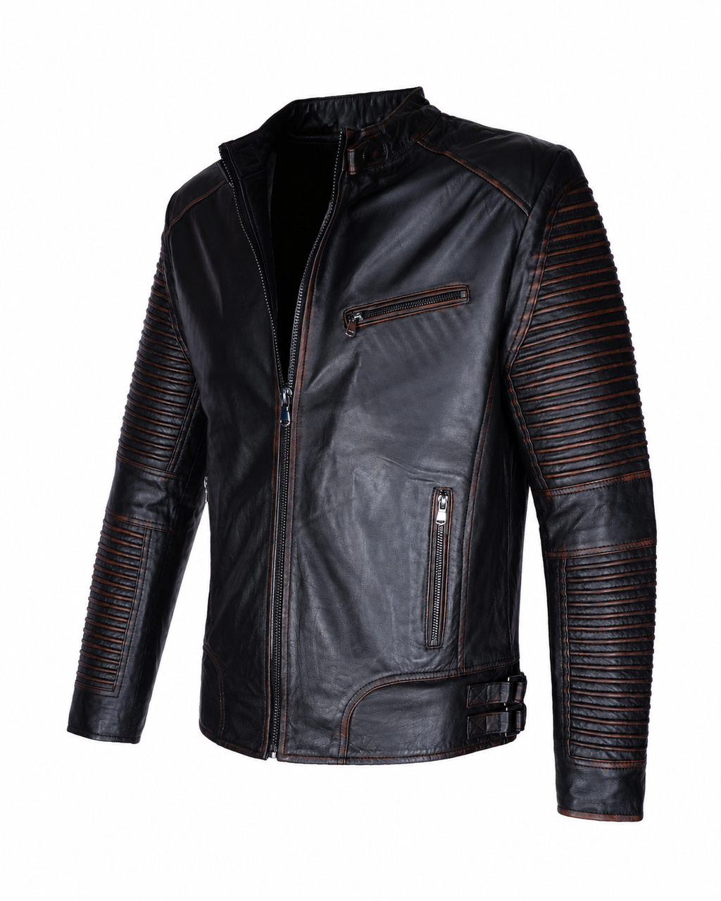 Giacca Aviator Heritage in Pelle – Verde Oliva