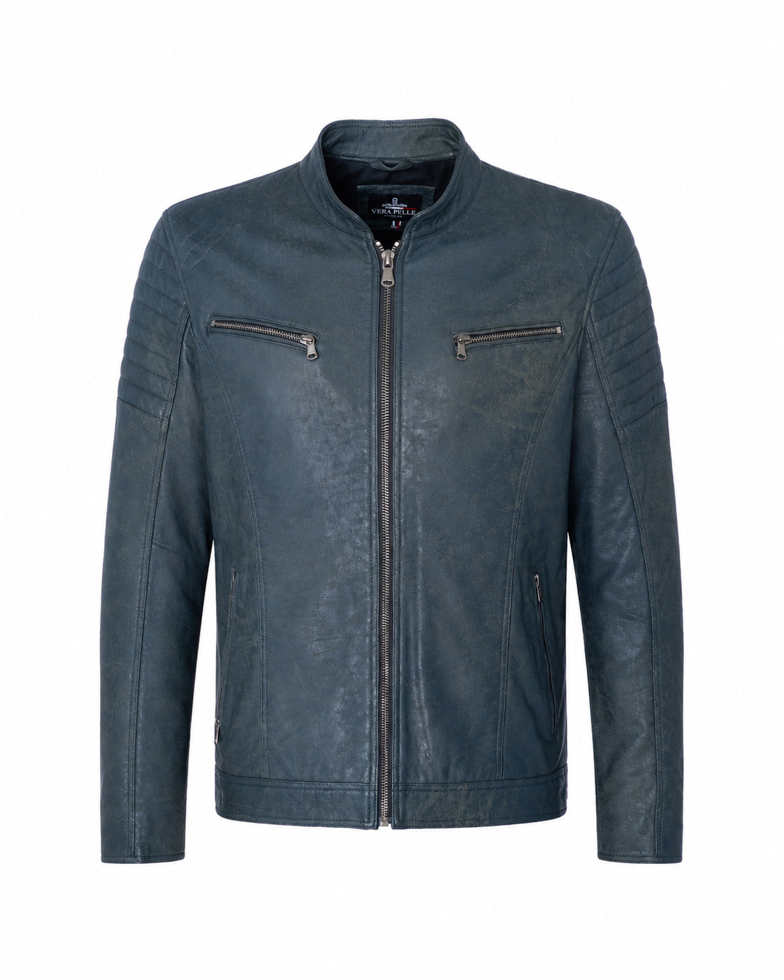 Giacca Aviator Heritage in Pelle – Verde Oliva