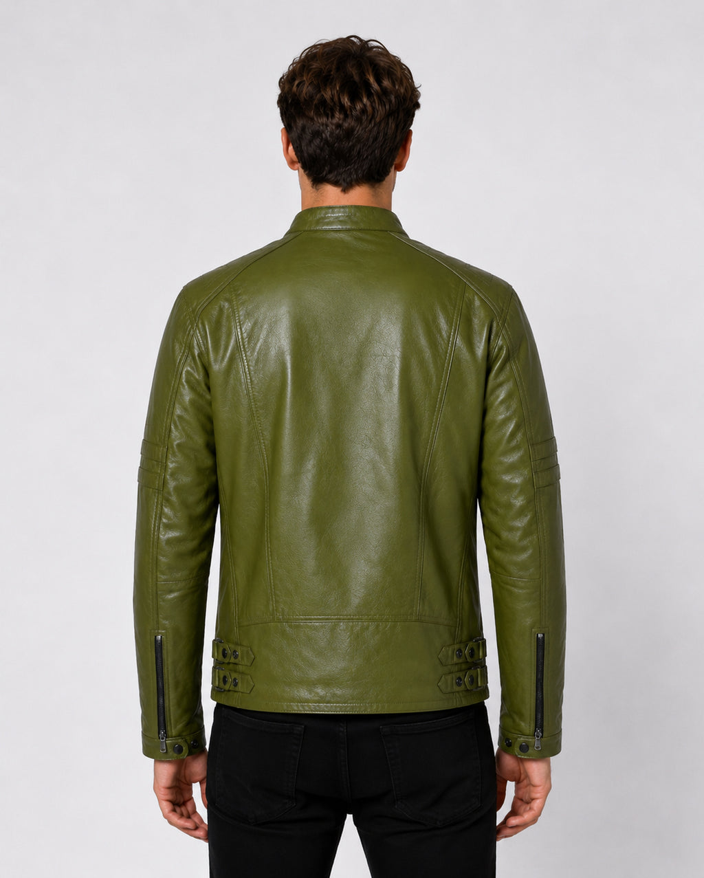 Giacca Aviator Heritage in Pelle – Verde Oliva