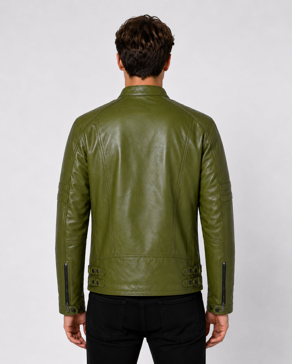 Giacca Aviator Heritage in Pelle – Verde Oliva