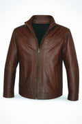 Giacca in pelle arancione Milano