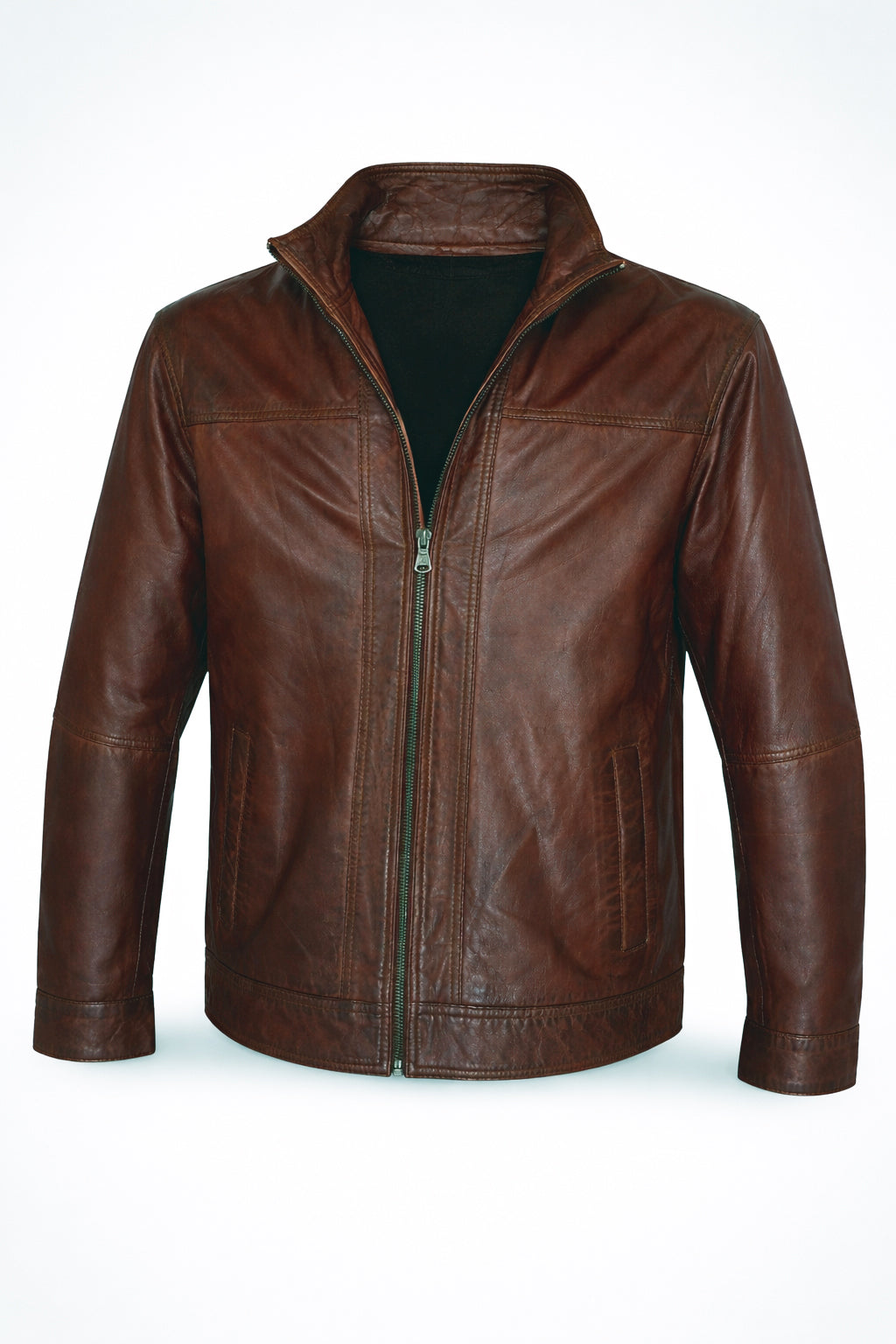 Giacca in pelle arancione Milano