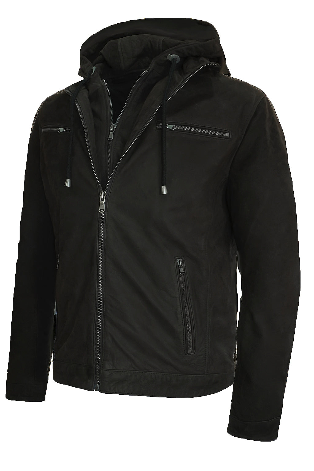 MILANO HOODED LEATHER JACKET