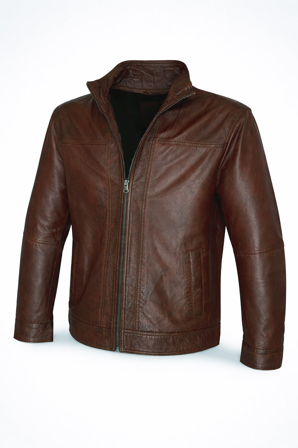 Giacca in pelle arancione Milano