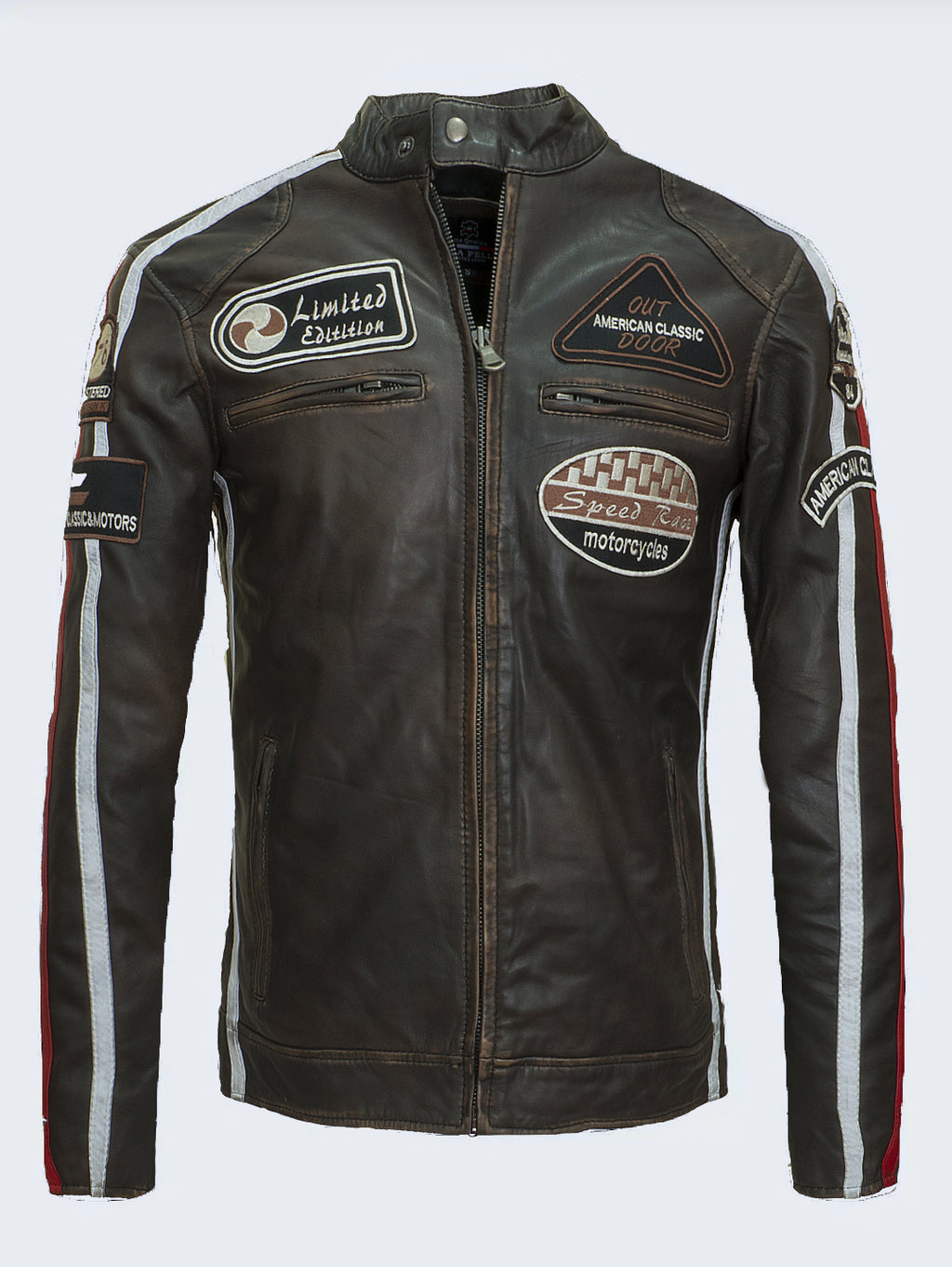 GIUBBINO IN PELLE DA CORSA HERITAGE ROUTE 66