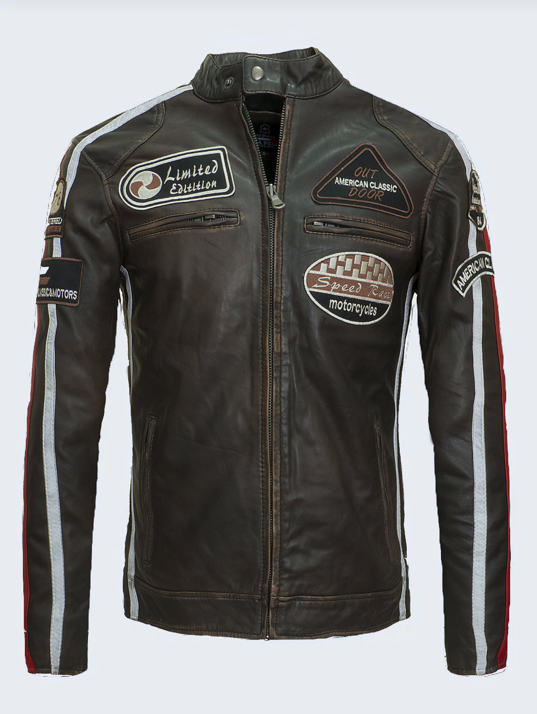 GIUBBINO IN PELLE DA CORSA HERITAGE ROUTE 66