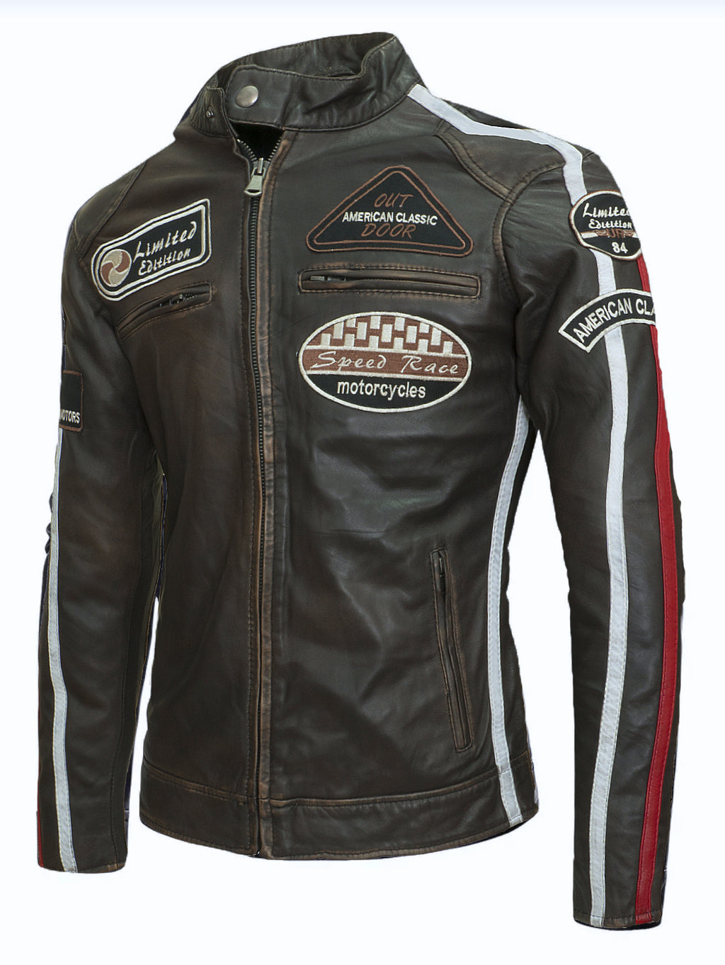 GIUBBINO IN PELLE DA CORSA HERITAGE ROUTE 66