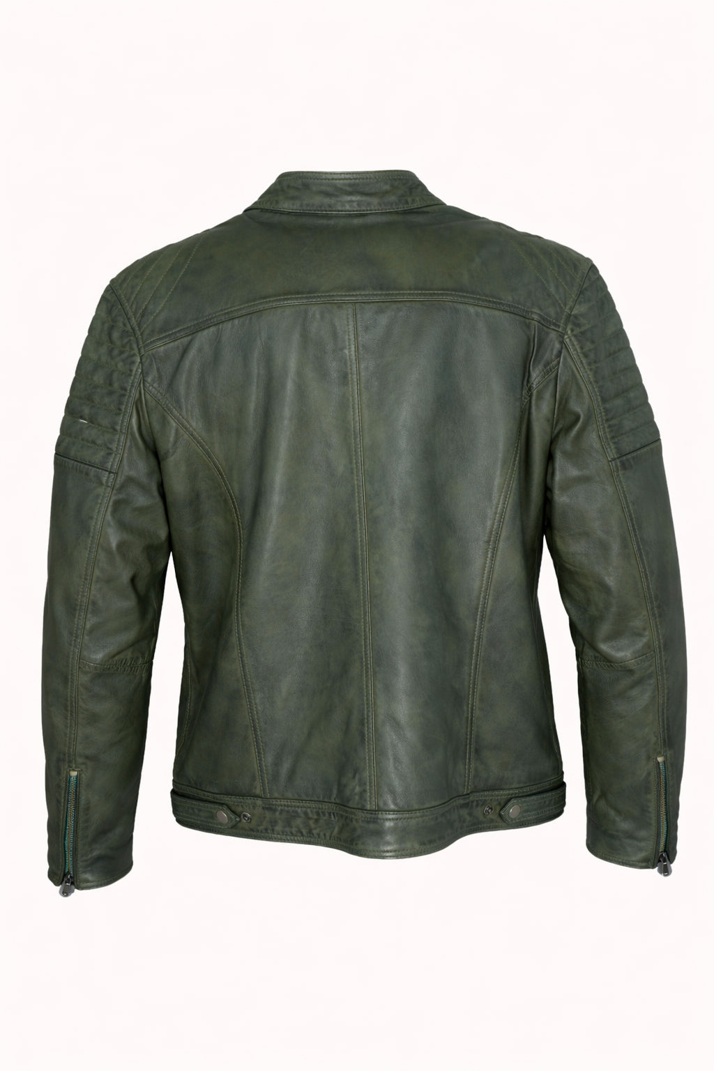 Giacca in pelle d'oliva Milano