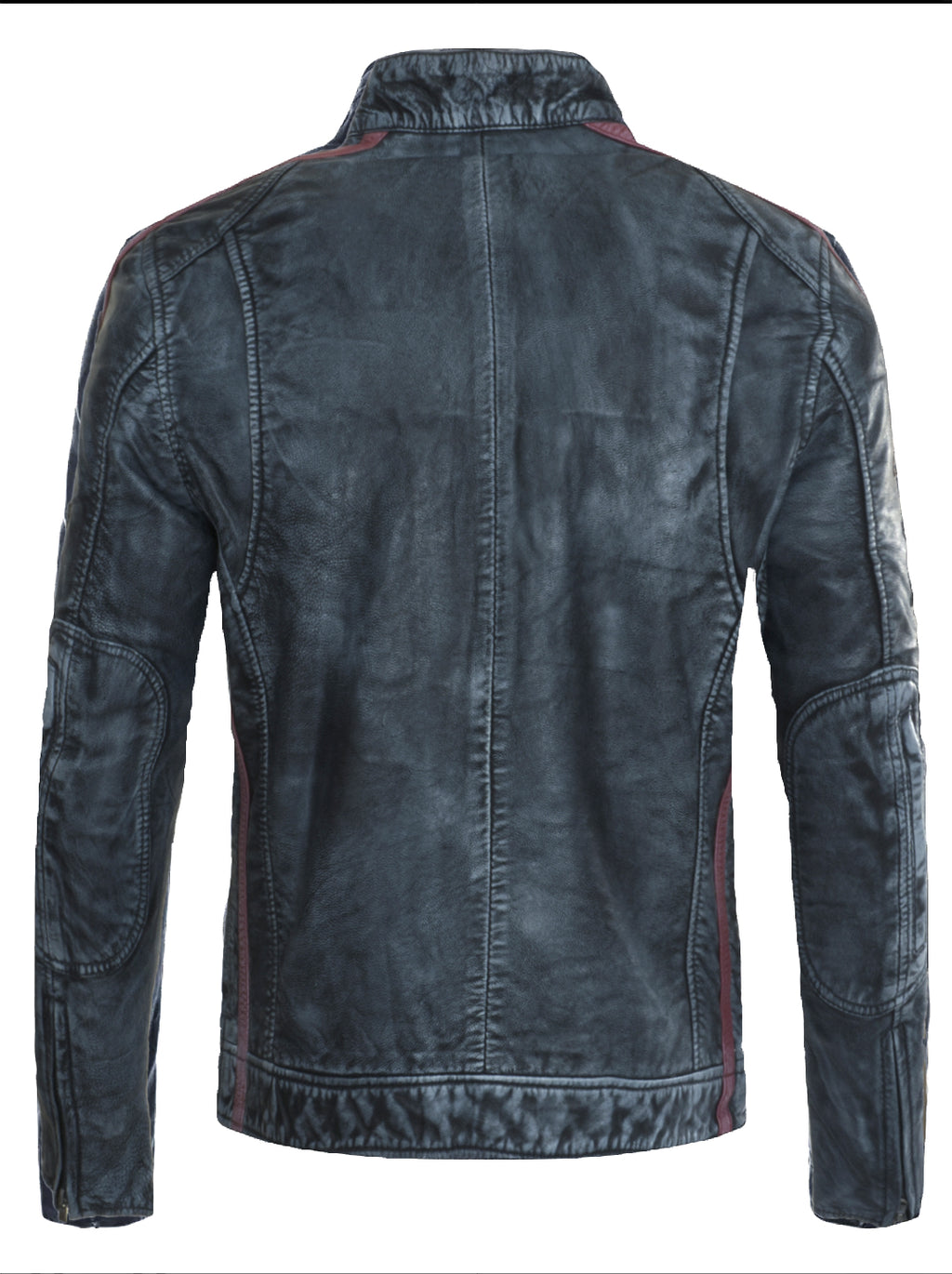 GIACCA IN PELLE AMERICAN CLASSIC RACING – BLU NAVY VINTAGE