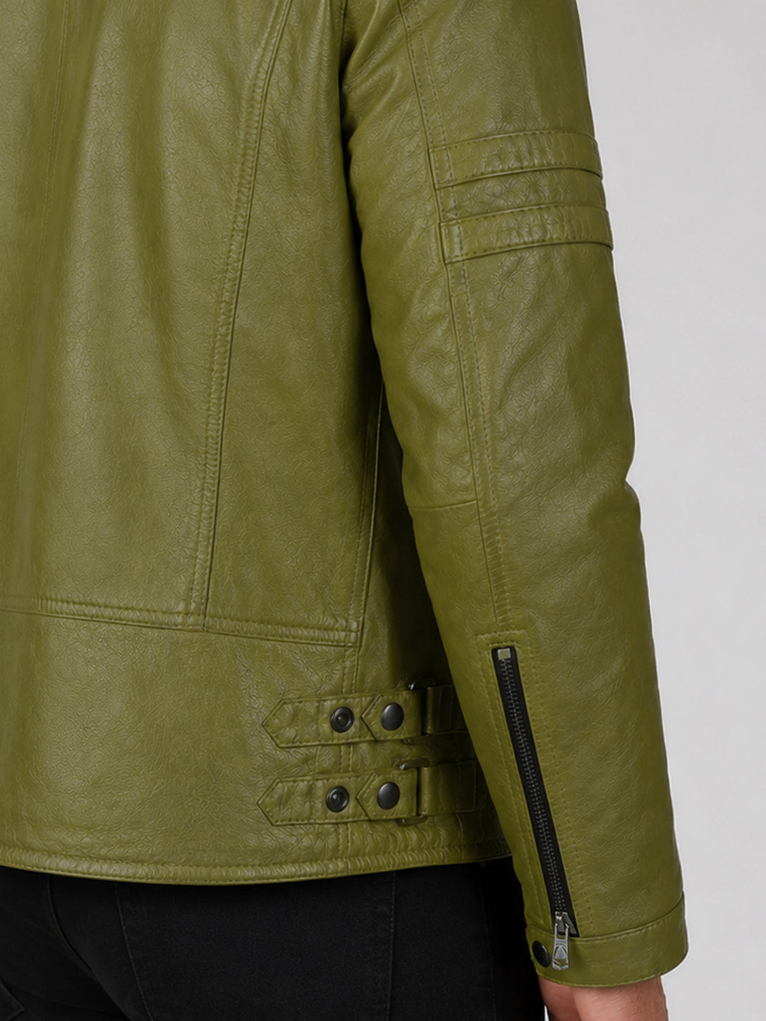 Giacca Aviator Heritage in Pelle – Verde Oliva