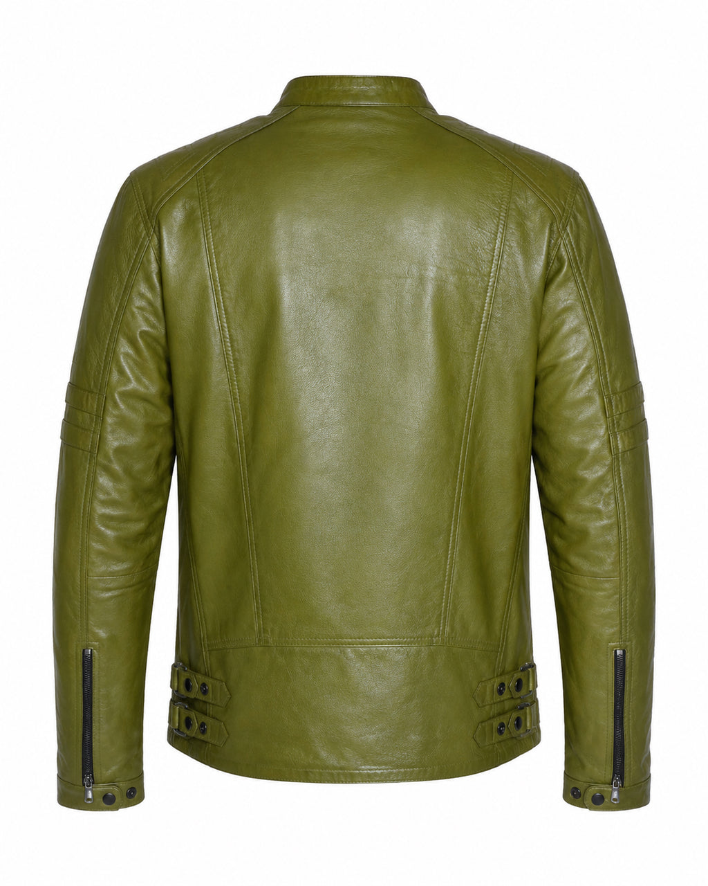 Giacca Aviator Heritage in Pelle – Verde Oliva