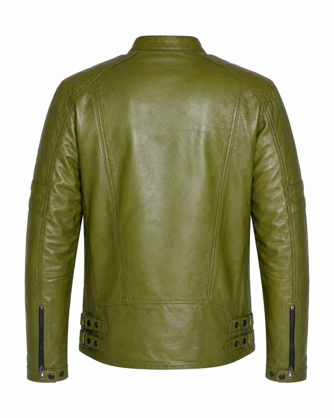 Giacca Aviator Heritage in Pelle – Verde Oliva