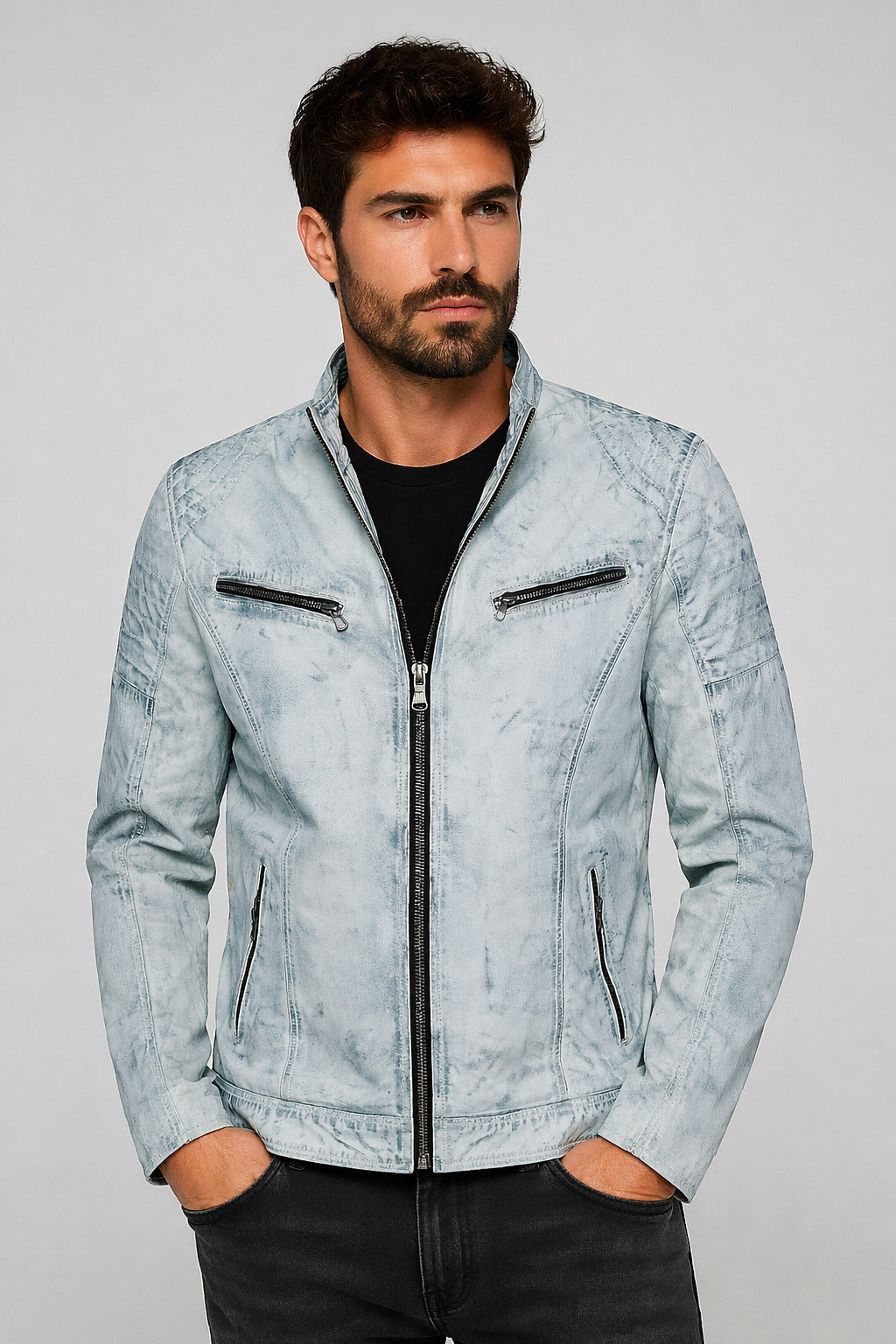 Giacca in pelle classica Roma