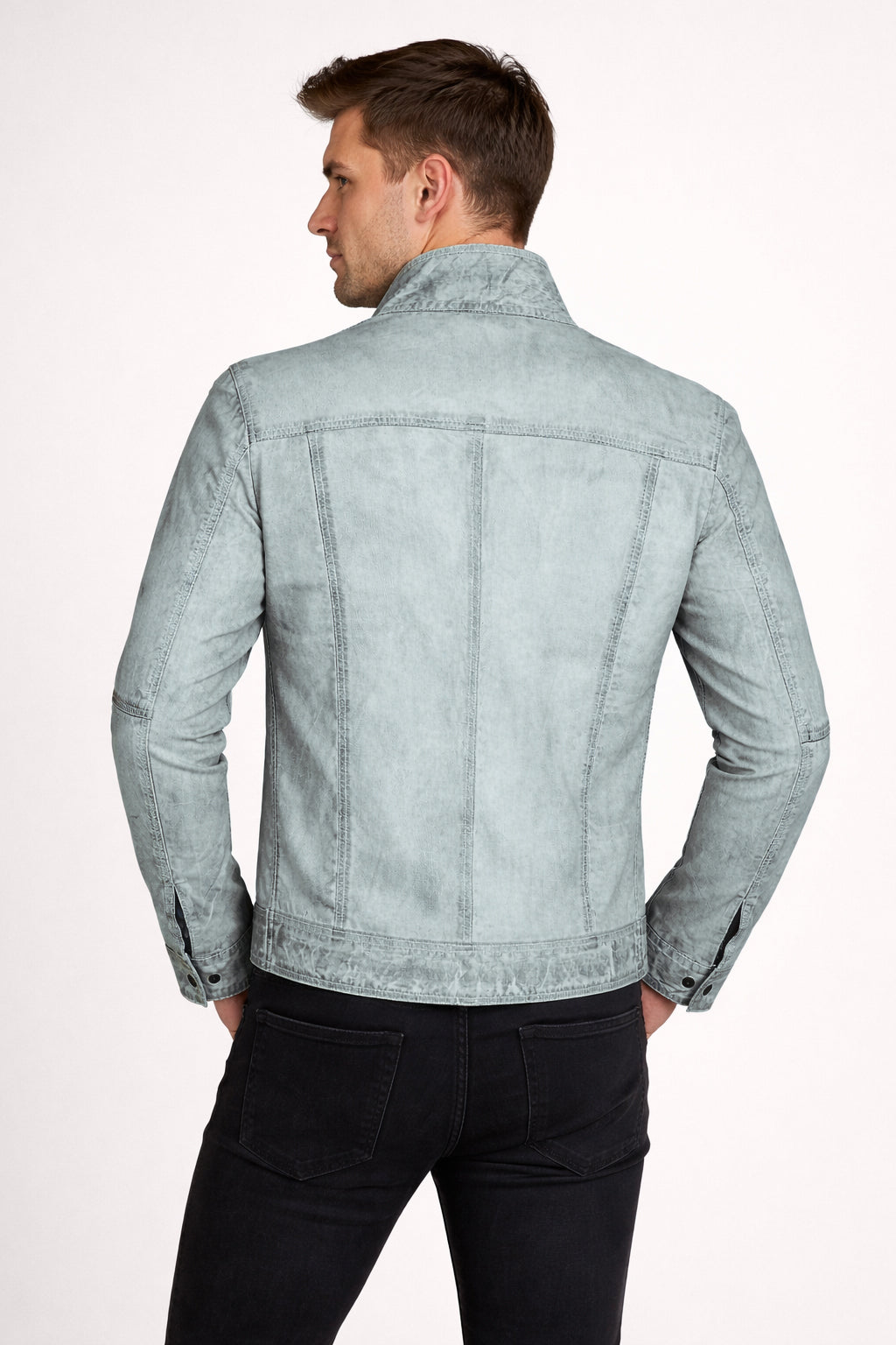 Giacca in pelle arancione Milano