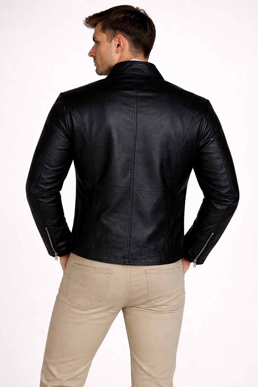 Giacca in pelle arancione Milano