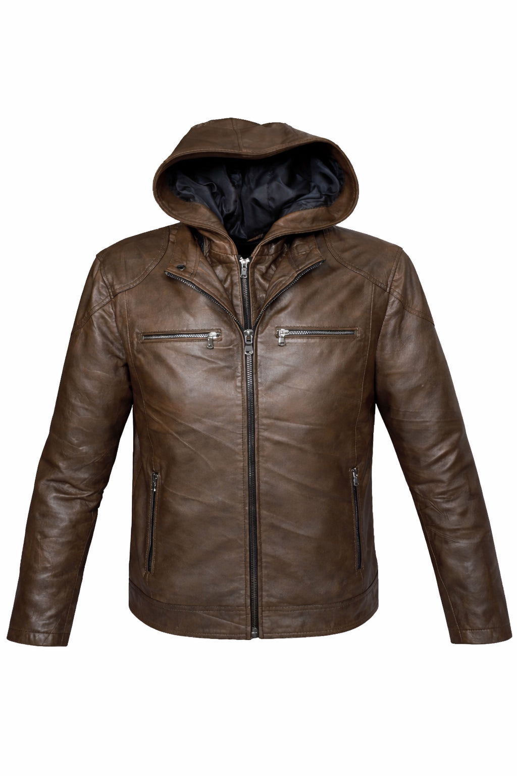 Torino Hooded Leather Jacket