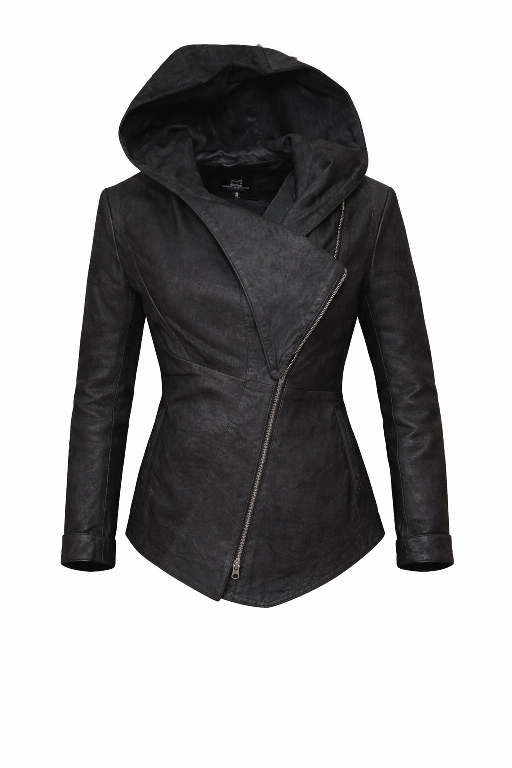 GIACCA IN PELLE CON CAPPUCCIO ECLIPSE NOIR DA DONNA – NERA