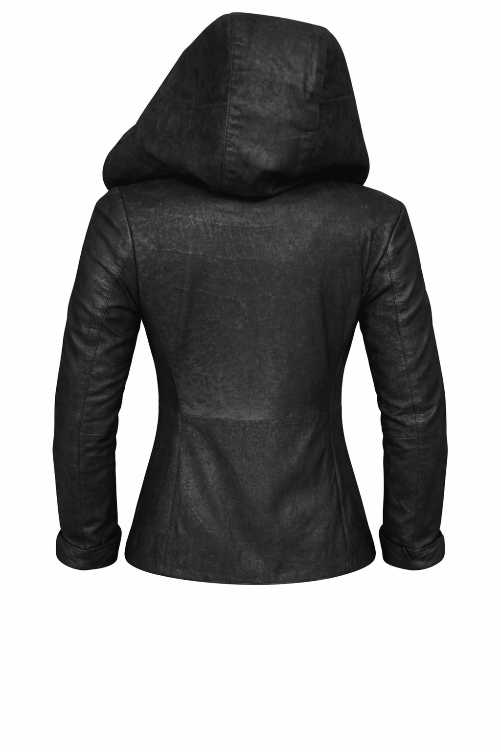 GIACCA IN PELLE CON CAPPUCCIO ECLIPSE NOIR DA DONNA – NERA