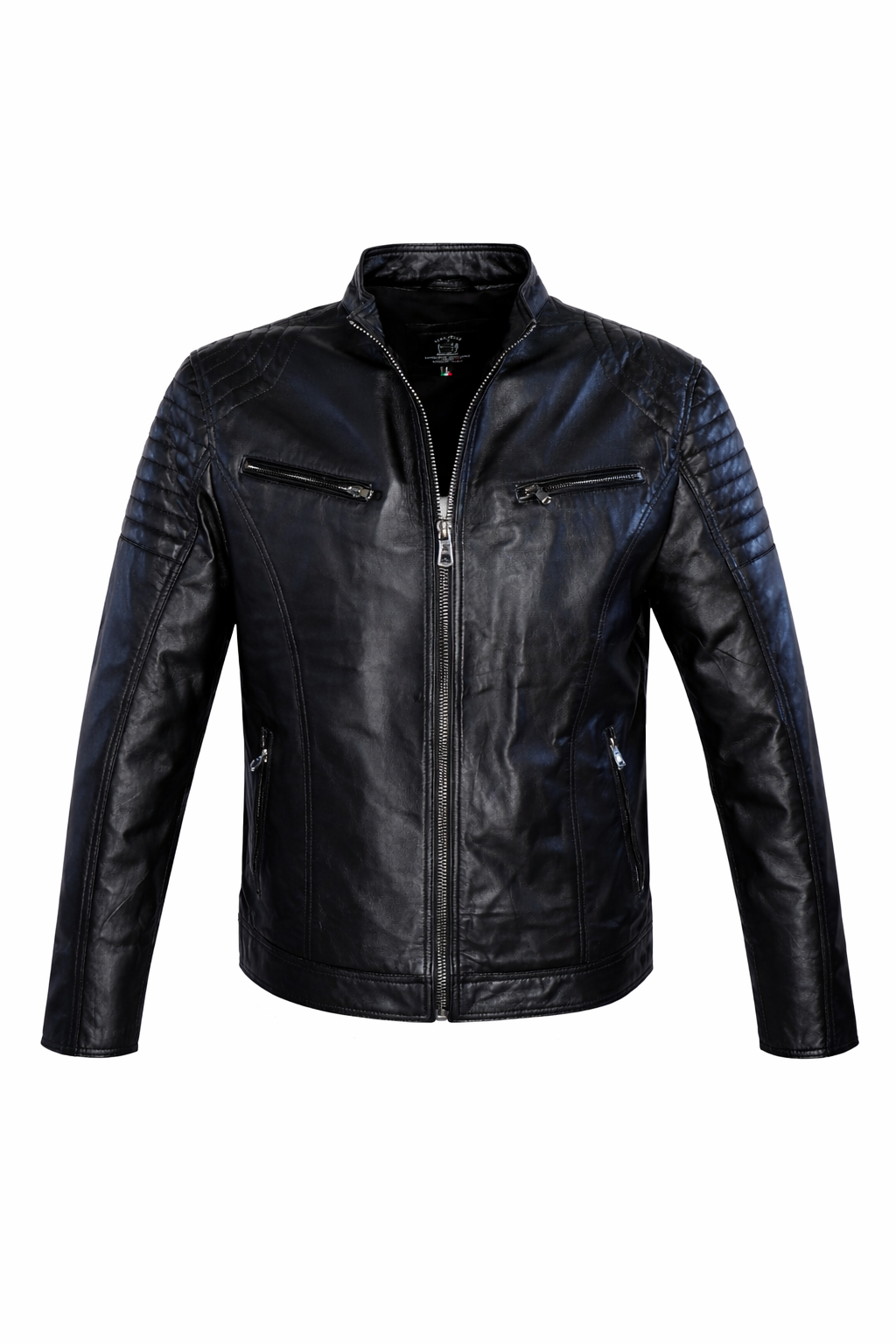 Giacca in pelle arancione Milano