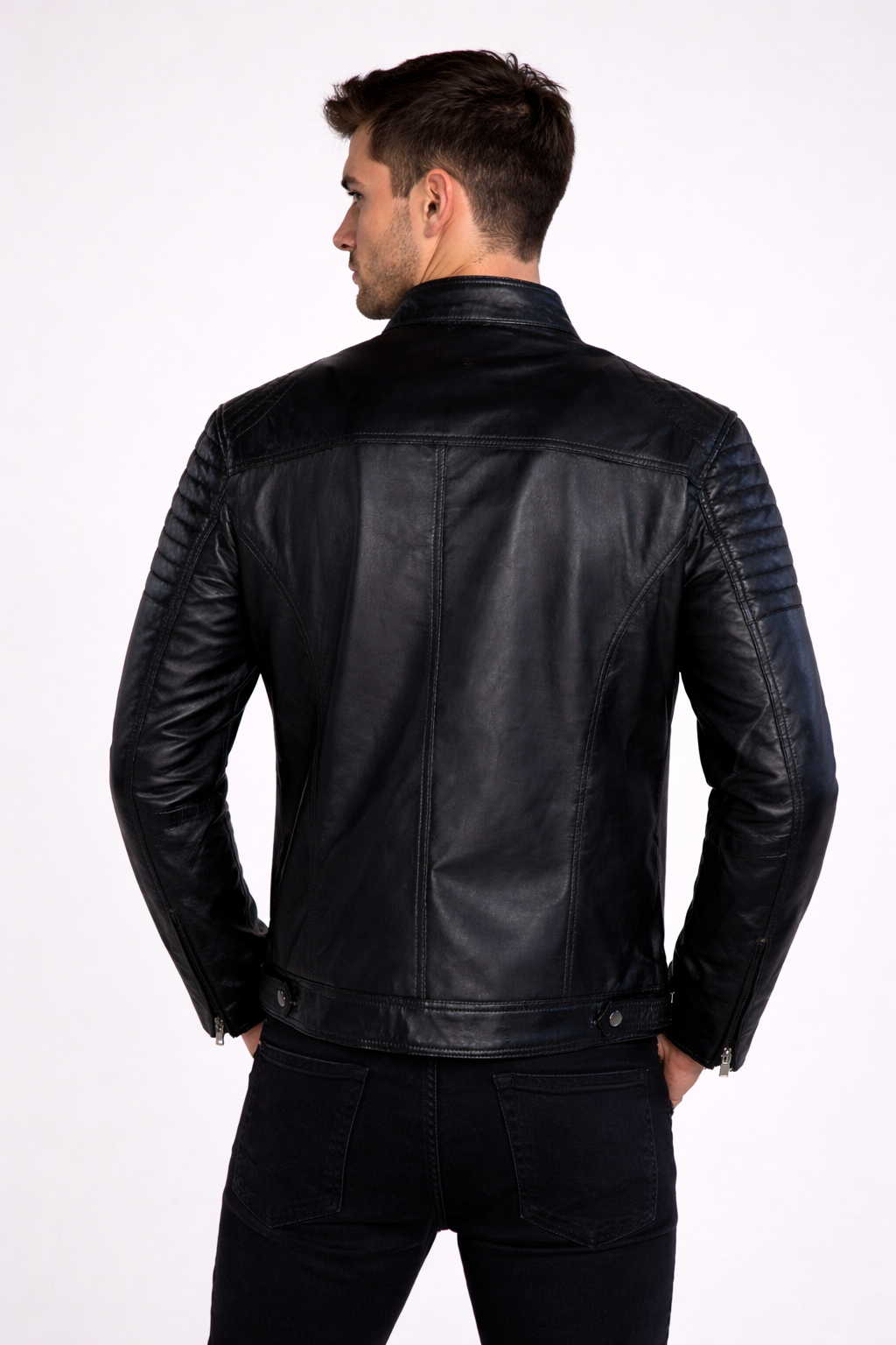 Giacca in pelle arancione Milano