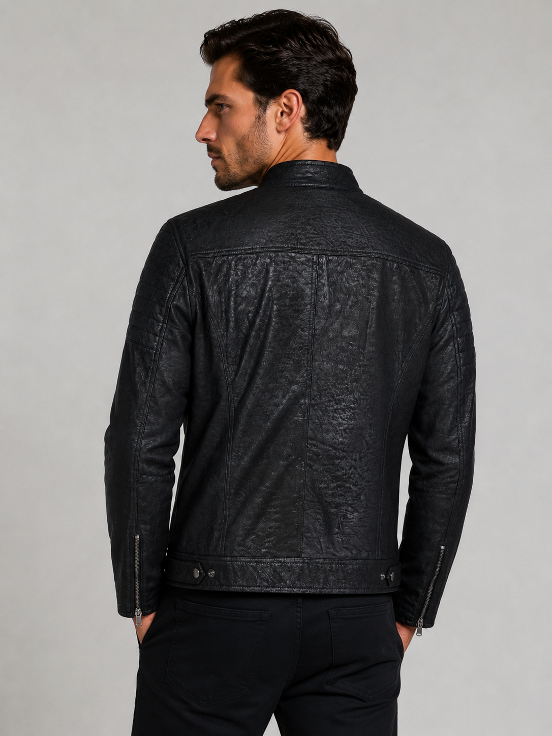 Giacca Aviator Heritage in Pelle – Verde Oliva