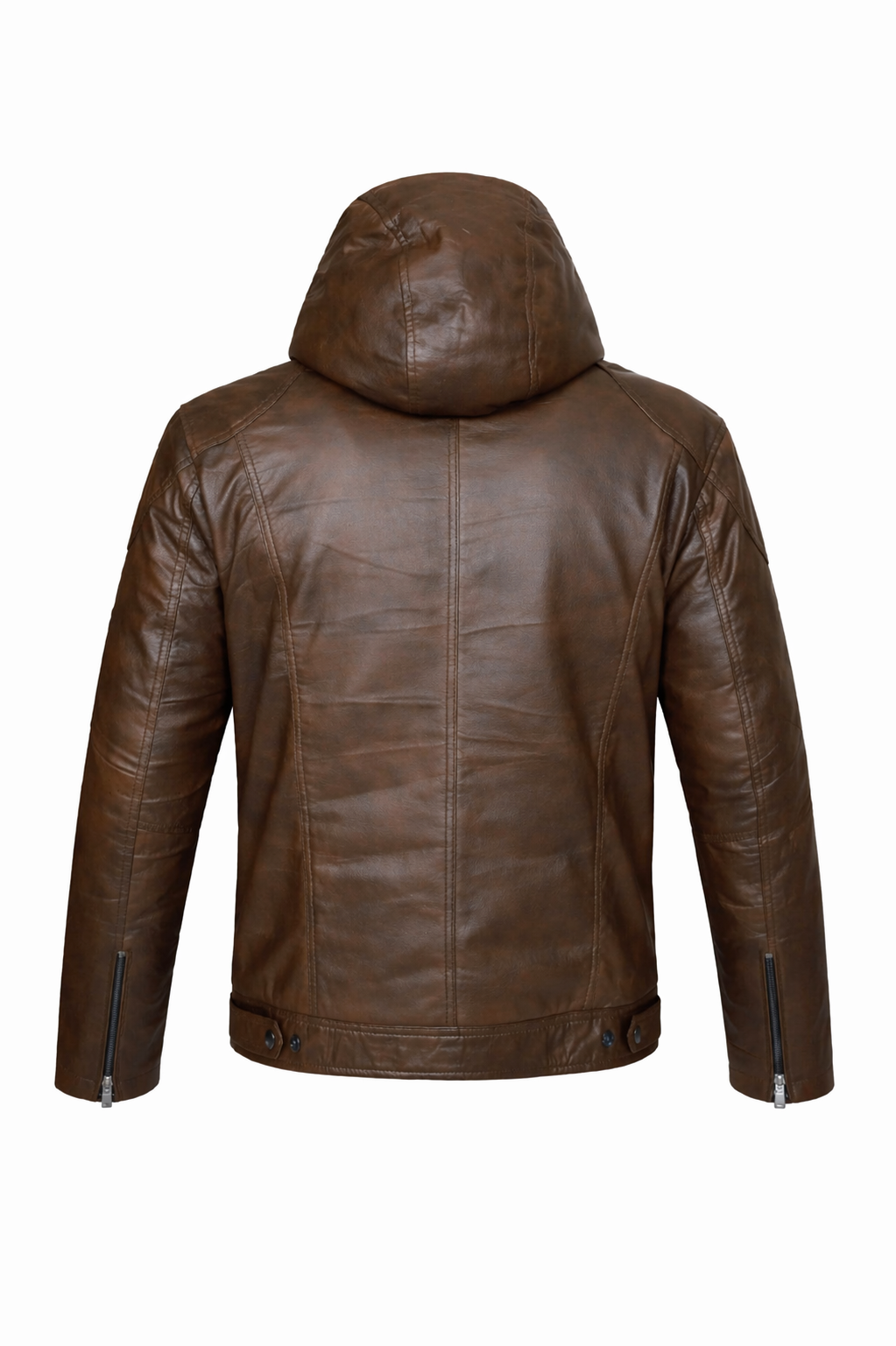 Giacca in pelle con cappuccio Torino