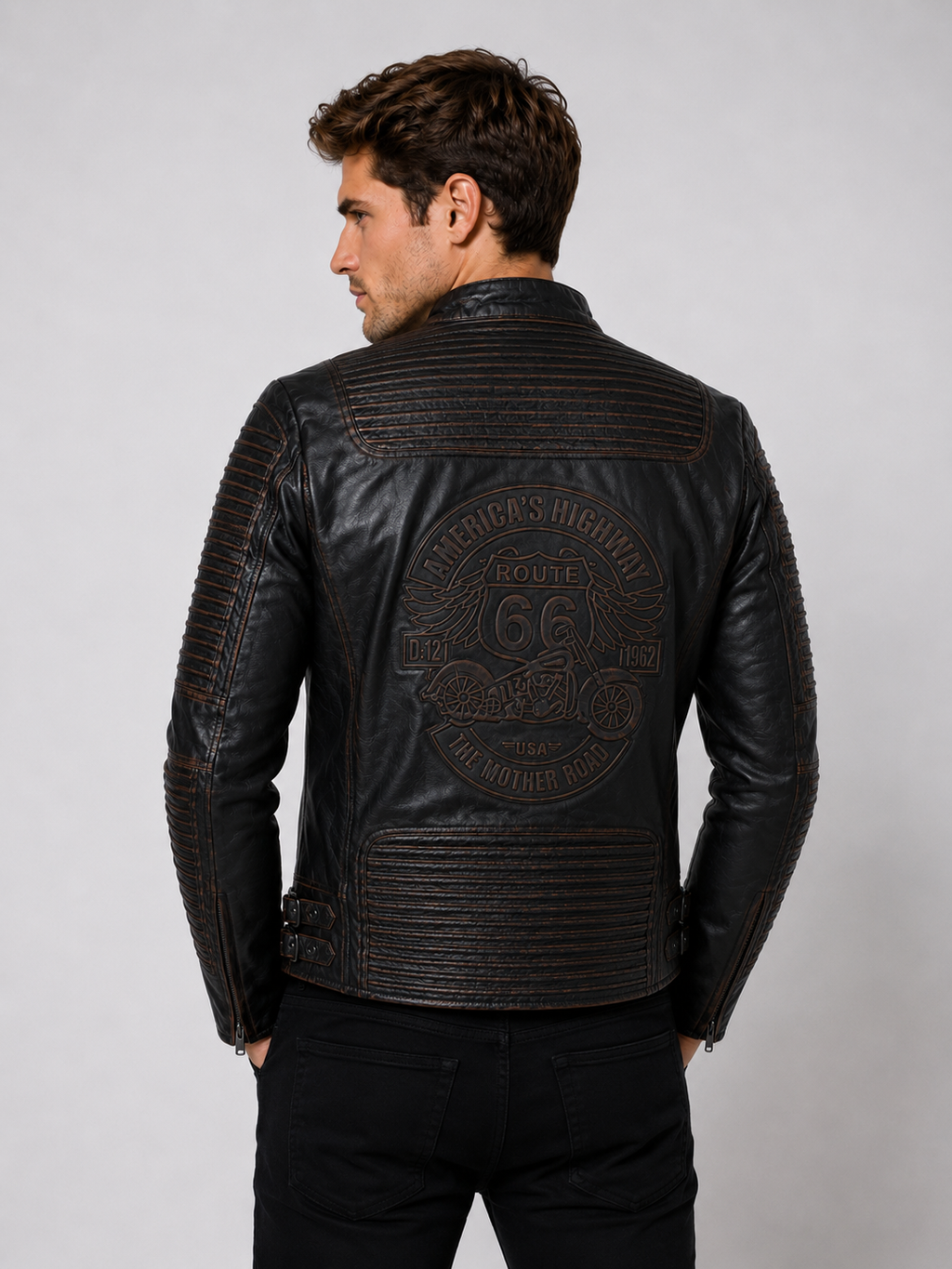 Giacca Aviator Heritage in Pelle – Verde Oliva
