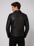 Giacca Aviator Heritage in Pelle – Verde Oliva