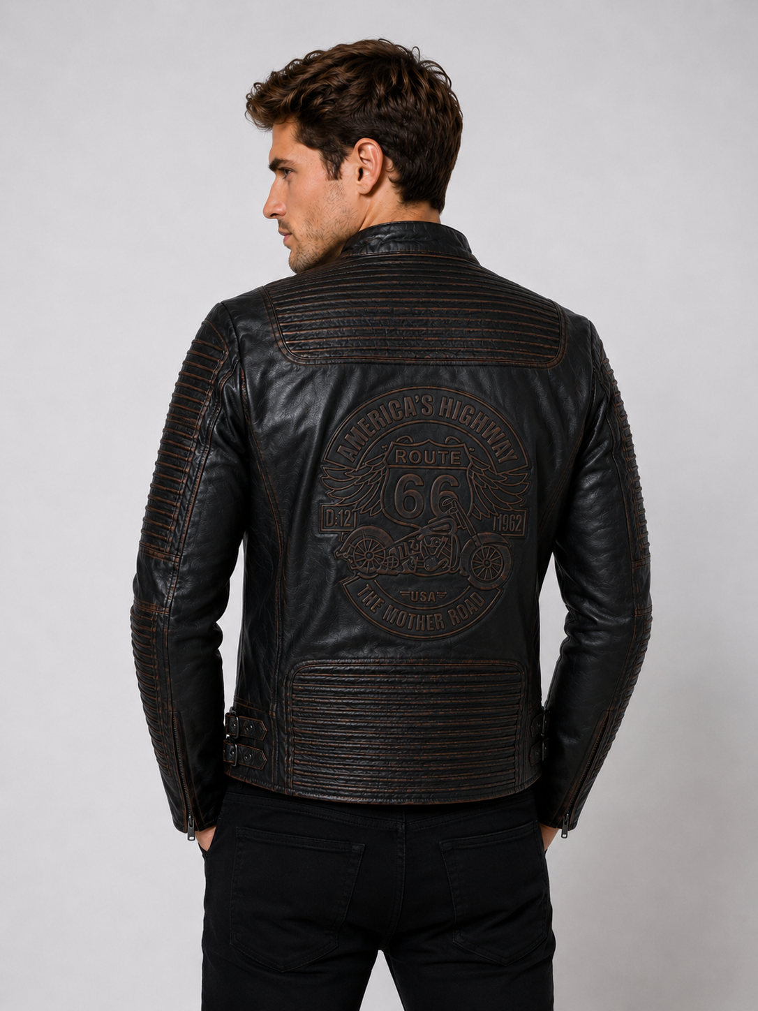 Giacca Aviator Heritage in Pelle – Verde Oliva