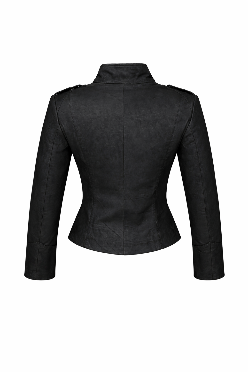 GIACCA MILITARE DA DONNA REGALIA IN PELLE – NERO E ORO
