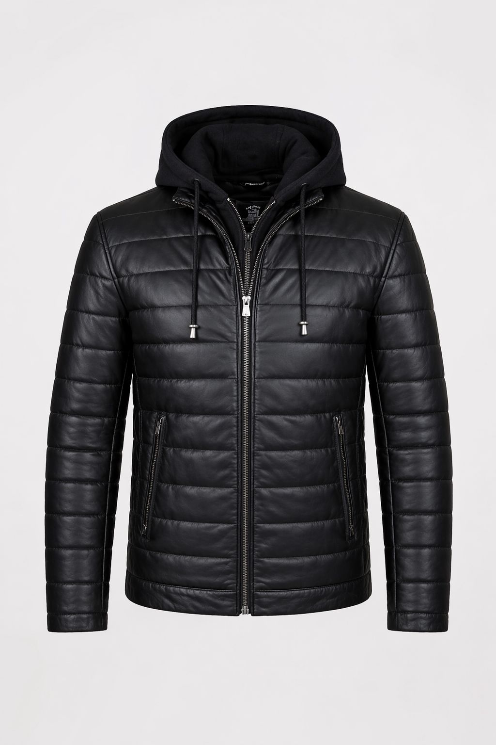 Giacca in pelle Urban Puffer – Edizione Nera