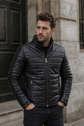 Giacca in pelle Urban Puffer – Edizione Nera