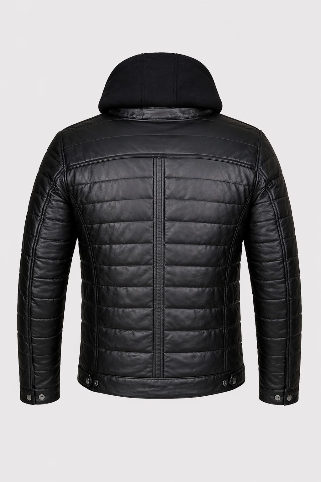 Giacca in pelle Urban Puffer – Edizione Nera