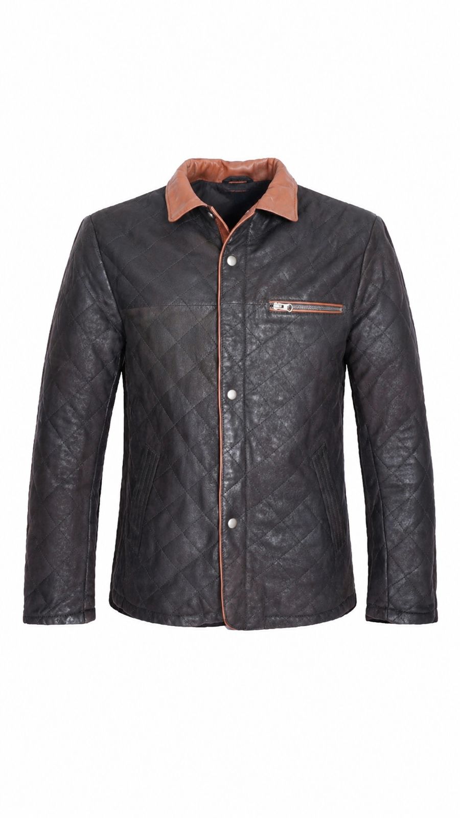 GIUBBINO IN PELLE URBAN HERITAGE – VERDE NOTTE