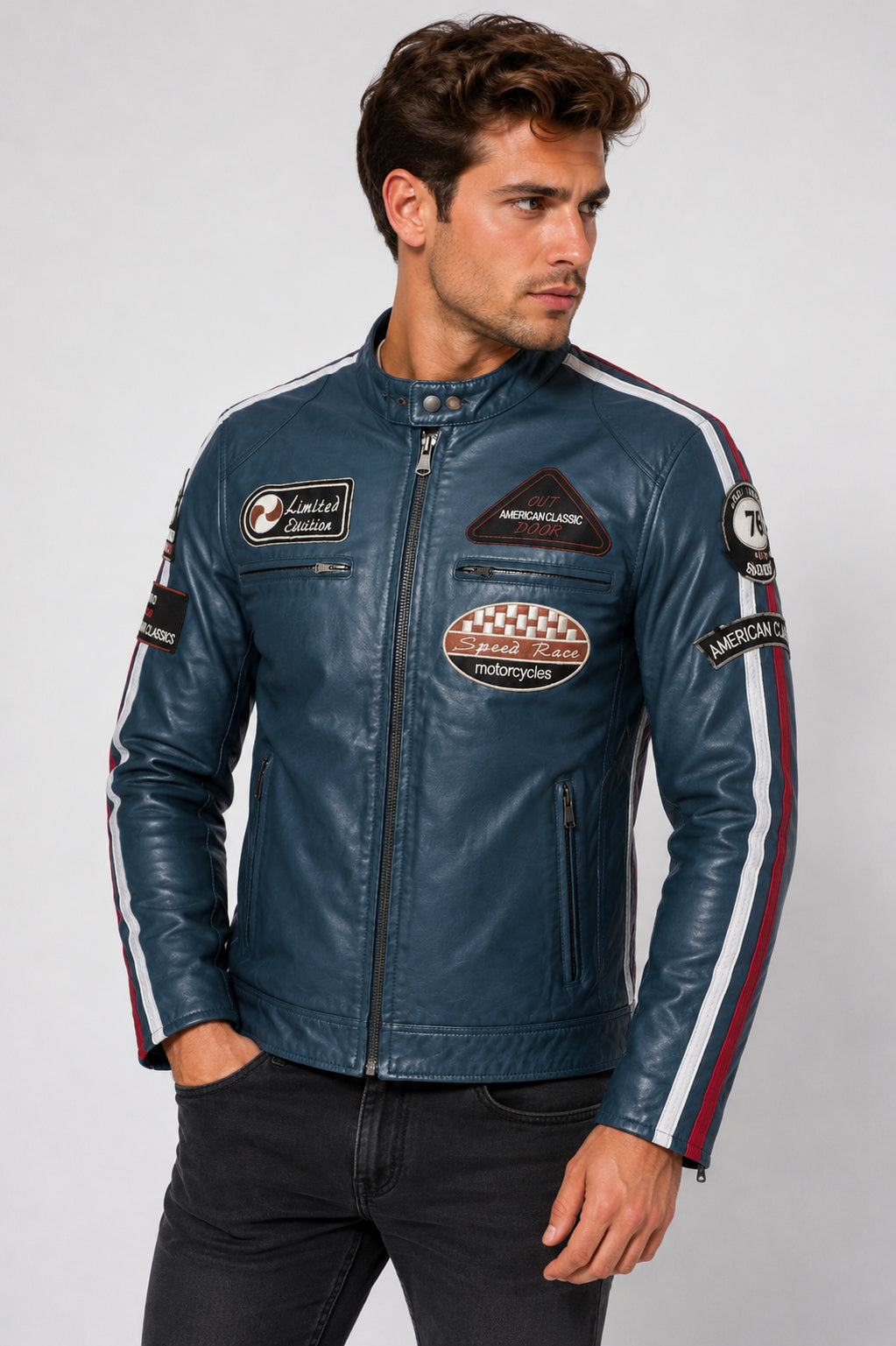 Giacca Aviator Heritage in Pelle – Verde Oliva
