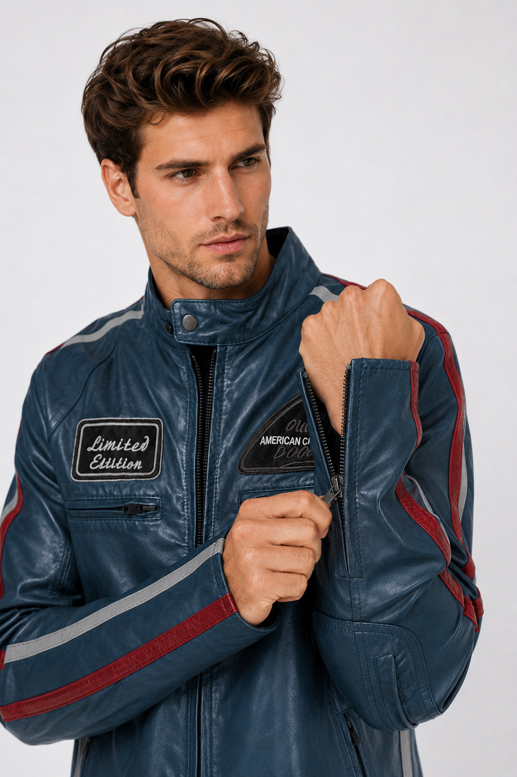 Giacca Aviator Heritage in Pelle – Verde Oliva
