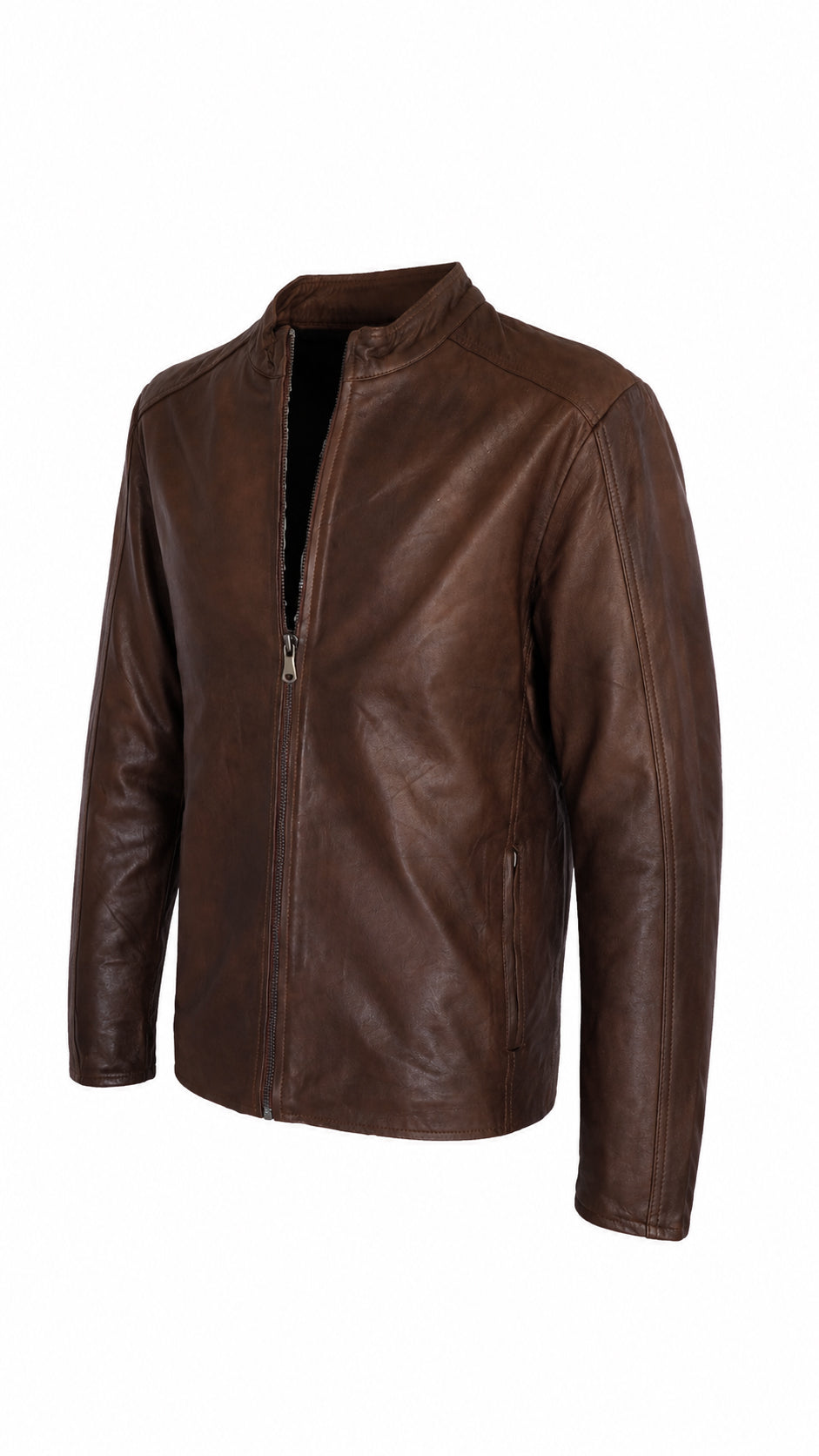 Giacca Aviator Heritage in Pelle – Verde Oliva