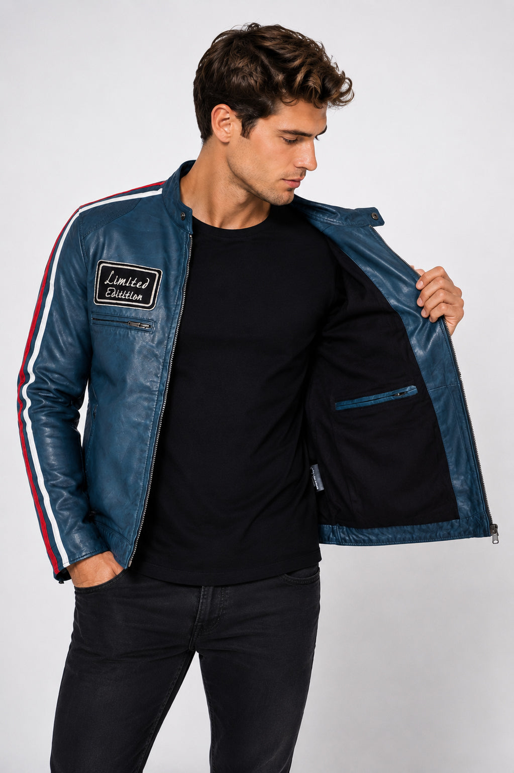 Giacca Aviator Heritage in Pelle – Verde Oliva