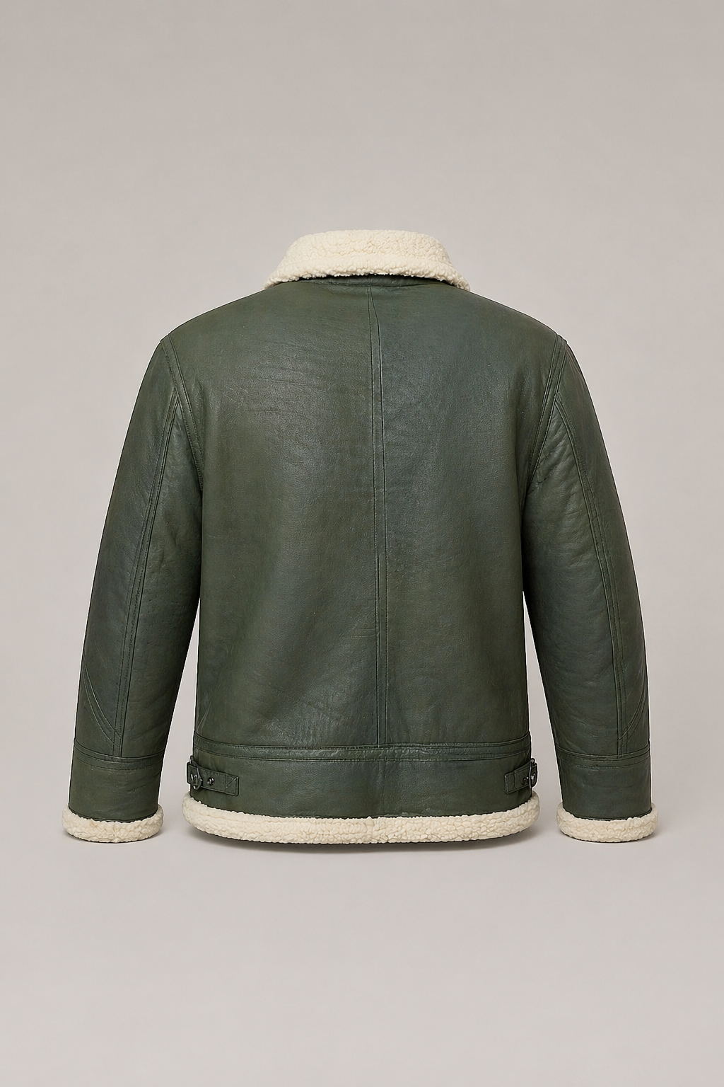 Giacca Aviator Heritage in Pelle – Verde Oliva